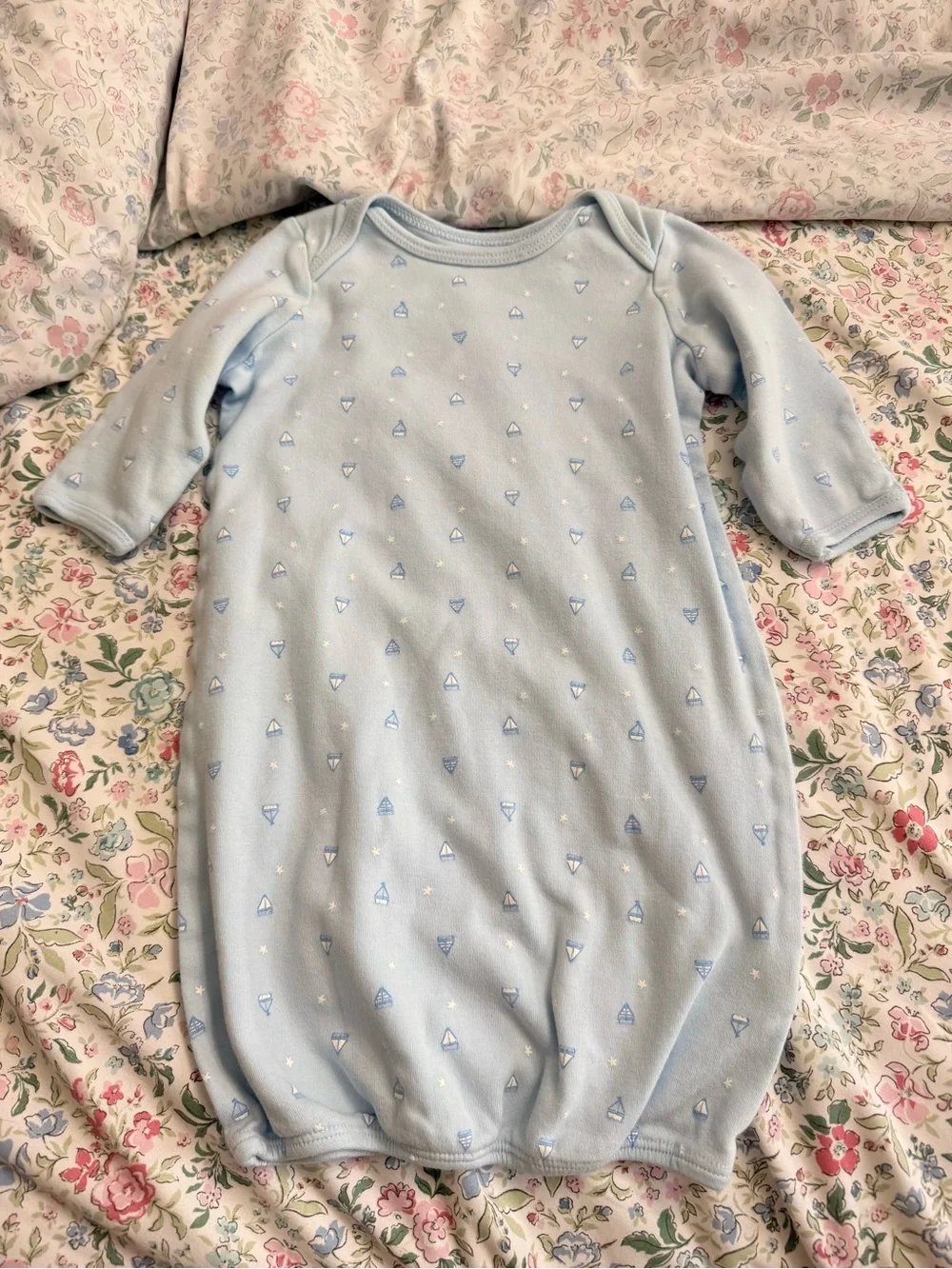 Little Me Light Blue Gown and Carter’s Light Green Giraffe Gown